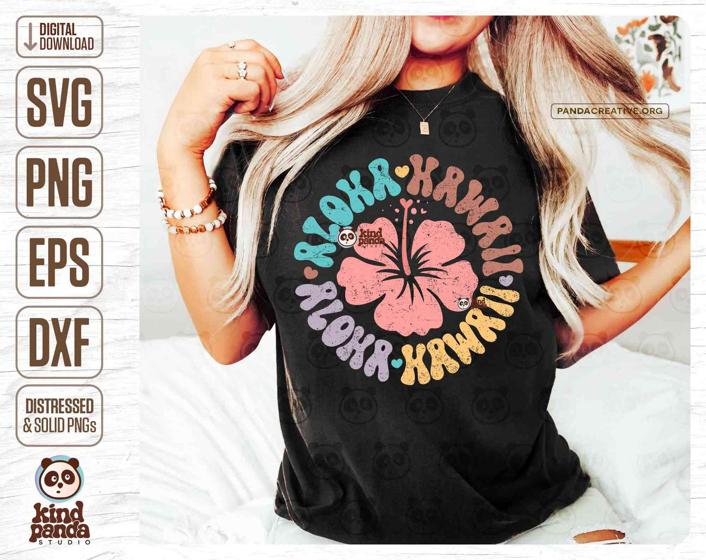 Groovy Aloha PNG SVG, Retro Hibiscus Summer Sublimation, Vintage Vacation Shirt Png, Beach Ocean Hoodie Design, Girls Trip, Dtg DTF Transfer