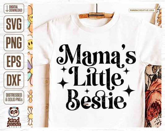 Mama's Little Bestie SVG PNG, Baby onesie Cricut, Toddler Design, baby boy, baby girl, parents, moms sidekick, new born baby shower Cut File